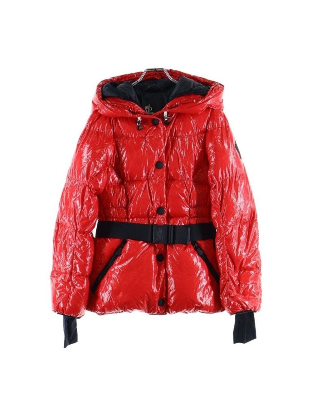 Moncler Gamme Bleu Fenis Giubbotto Fe Varnish Down Jacket Hooded with Belt 0